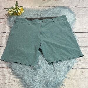 Burnside Teal Flat Front Men's Shorts sz 38